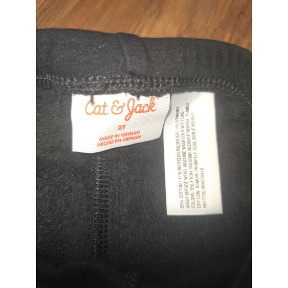 Cat & Jack Cozy Leggings Girls Size 2t Black Pul On - Picture 2 of 4